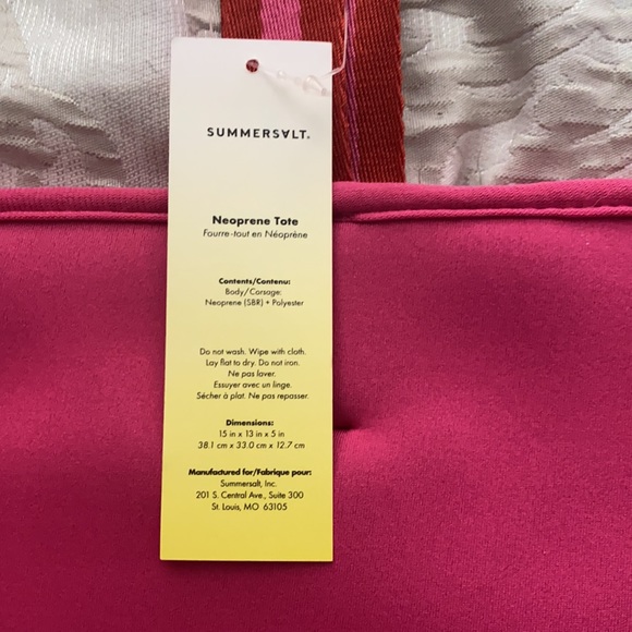 NWT summersalt tote, never used, mint condition - Picture 3 of 7